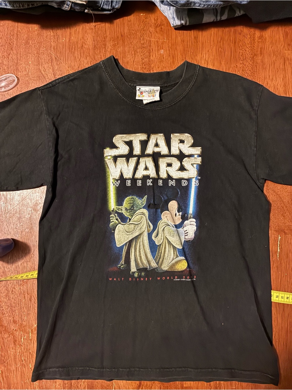 Vintage 2003 Disney Star Wars Weekends Yoda Mickey T Shirt Youth L Jedi